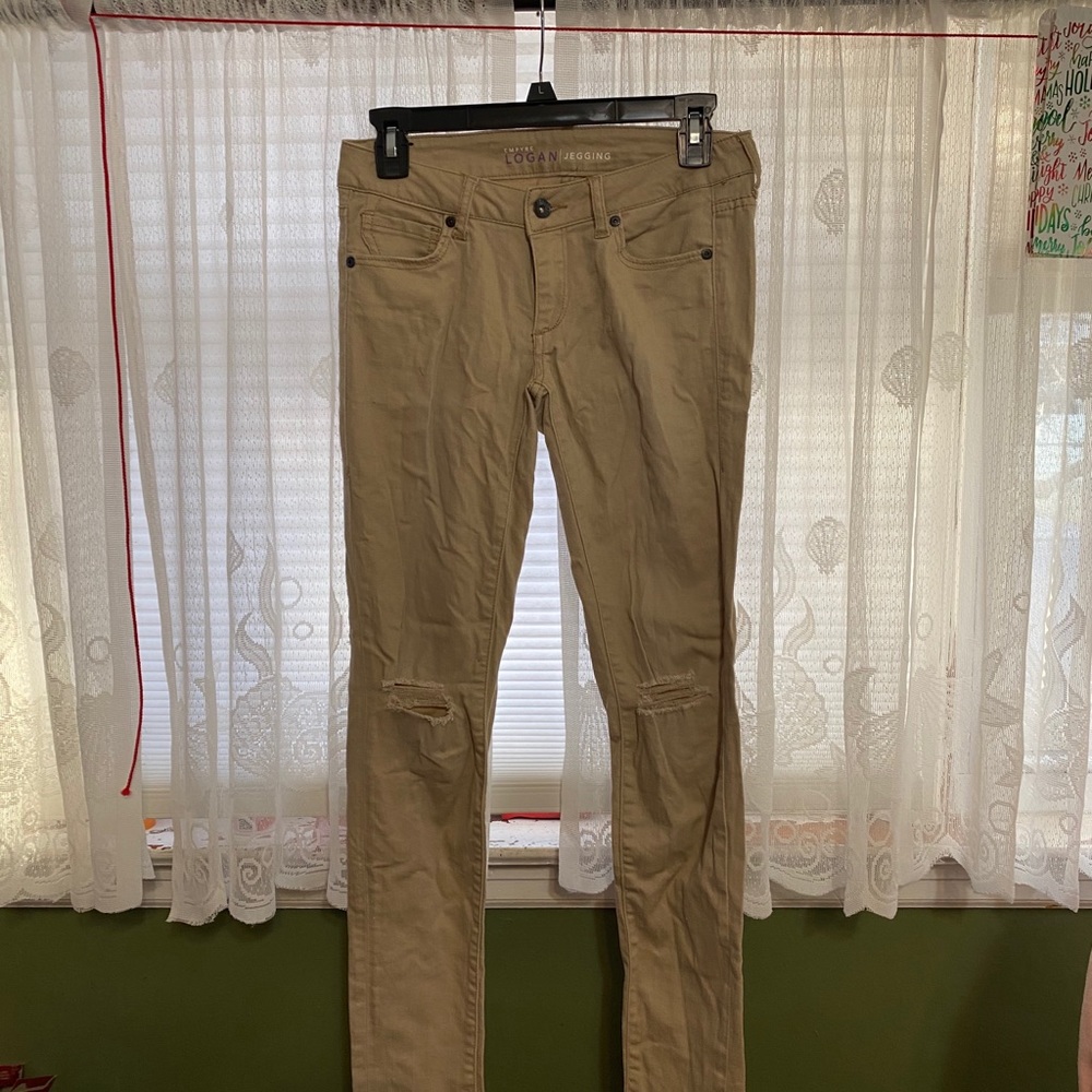 Khaki Skinny Jeggings